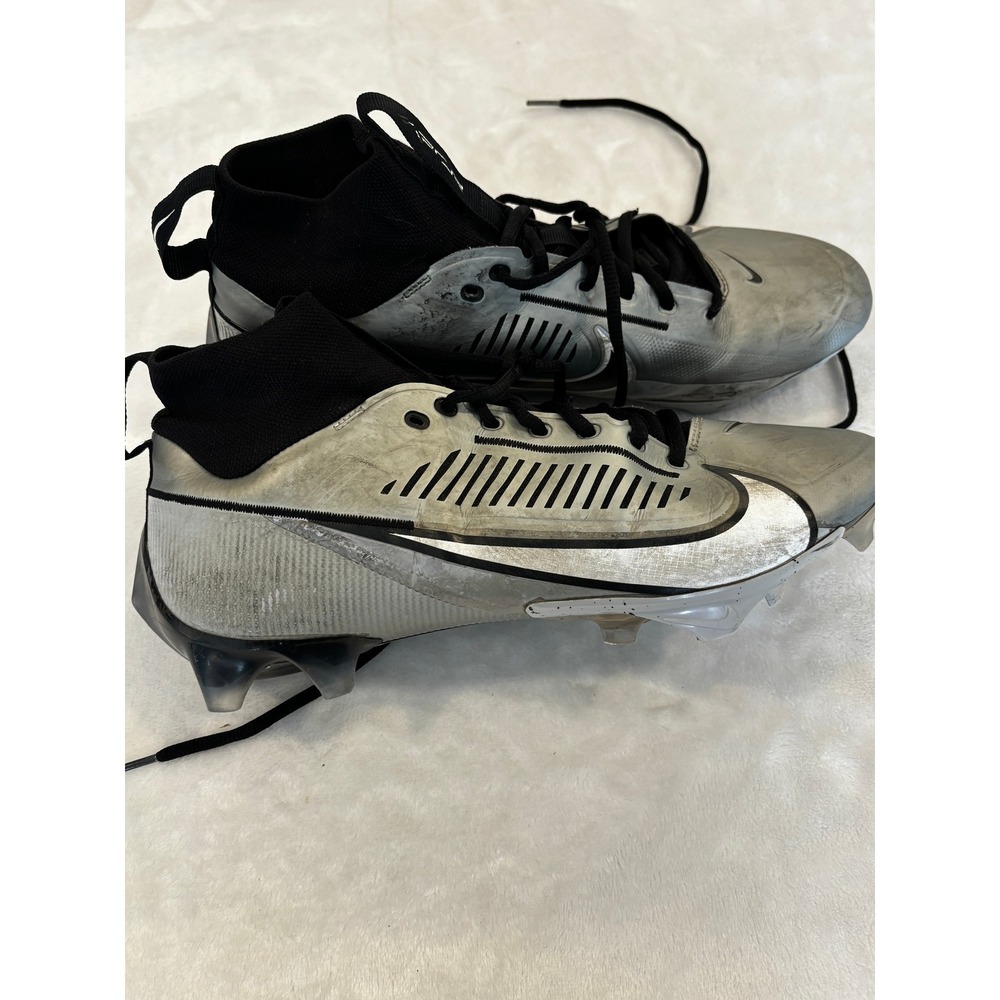Nike Vapor Edge Elite 360 Football Cleats Silver Black Mens Shoes